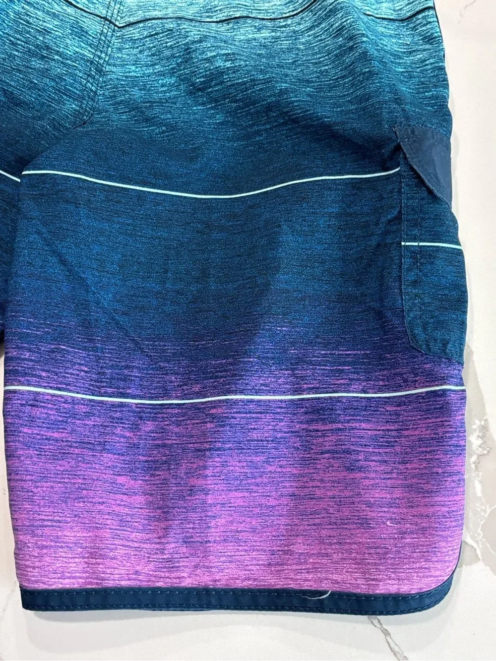 Billabong Ombre Aqua Teal to Purple Boys Board Shorts Swim Trunks Size 25 = 10
